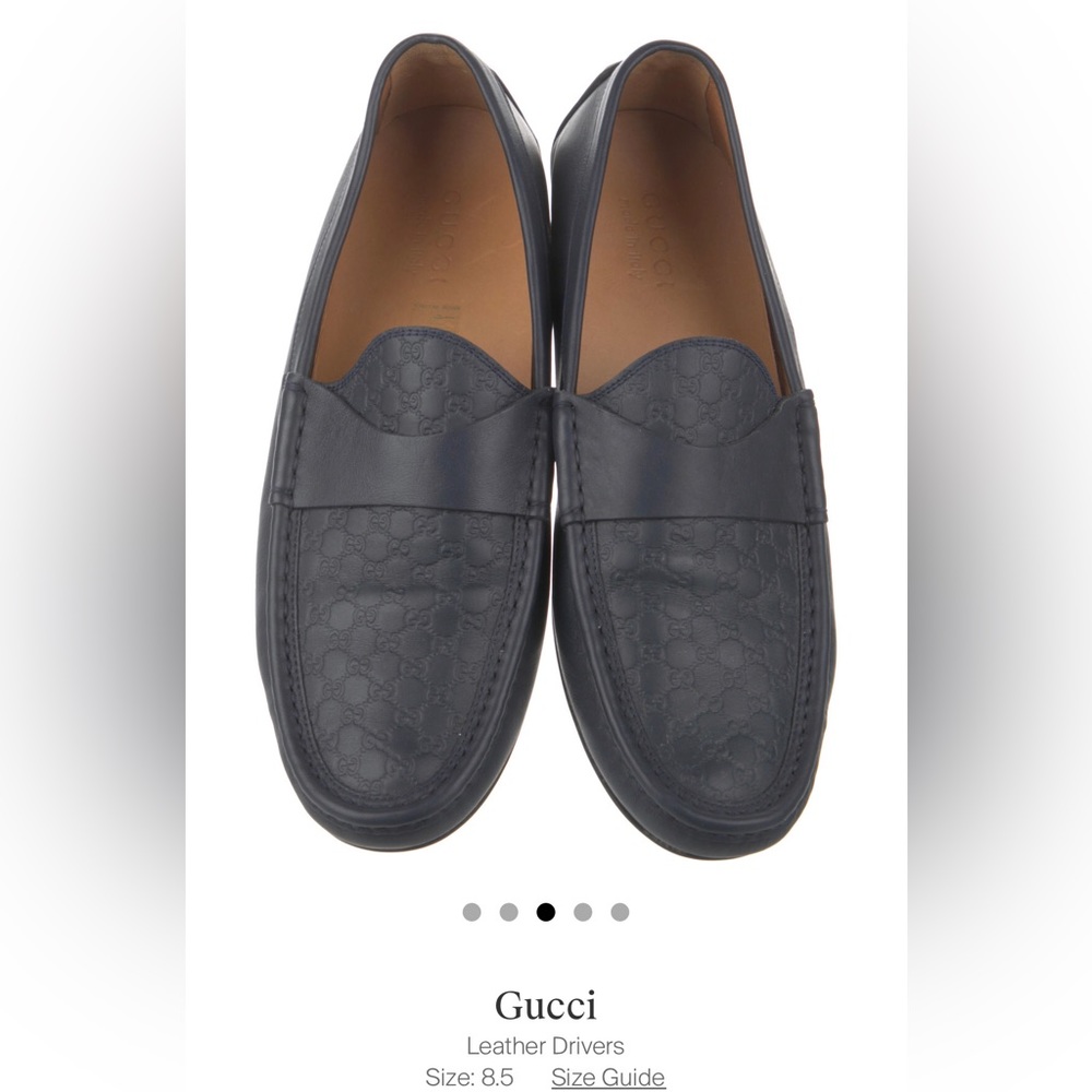 Gucci Leather Drivers - image 3